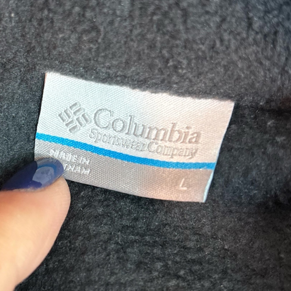 Woman’s Columbia Black Fleece Zipper Jacket size Large - Picture 4 of 4